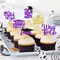 40PCS Purple Graduation Cupcake Toppers 2026 – Glitter Graduation Cap & Diploma Picks – Class of 2026 Dessert Decorations for Graduation Party Cakes & Cupcakes
